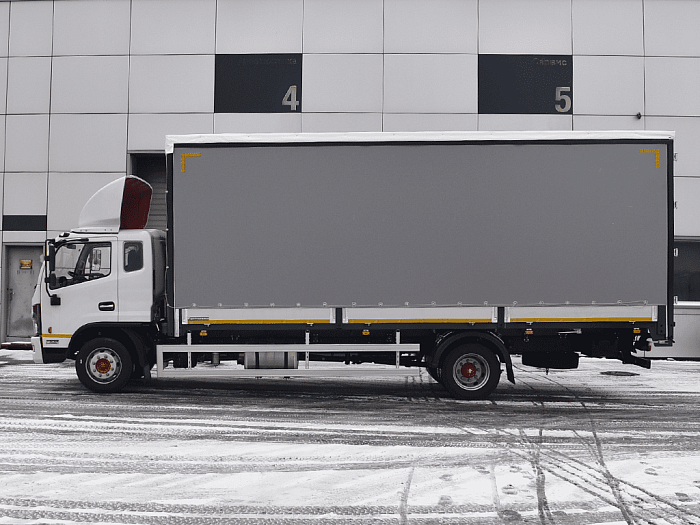 Бортовой тентованный фургон с шторой DongFeng C120L